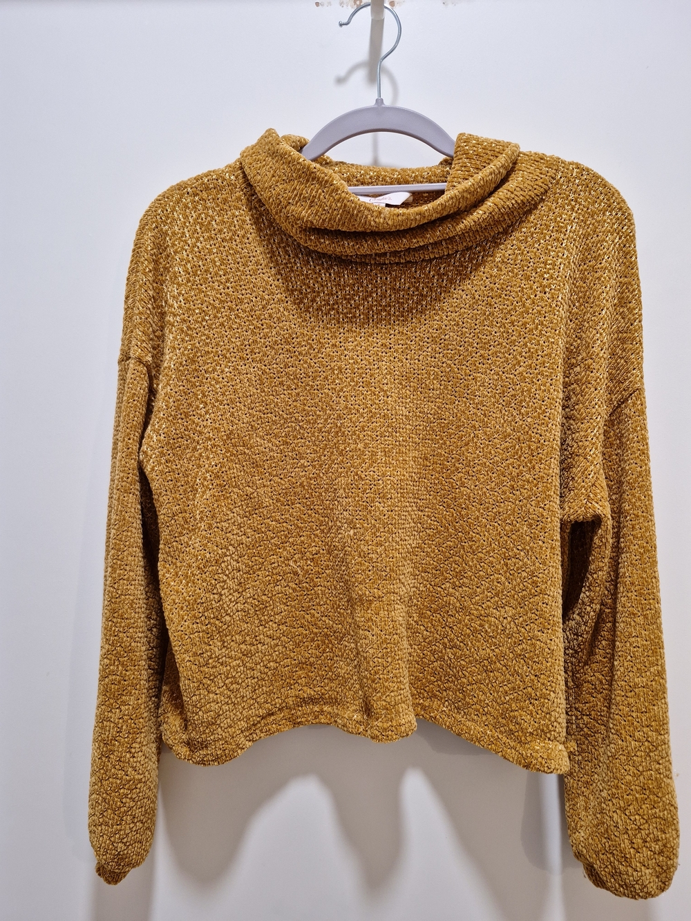 Candie's Mustard Yellow Cowl-Neck Sweater